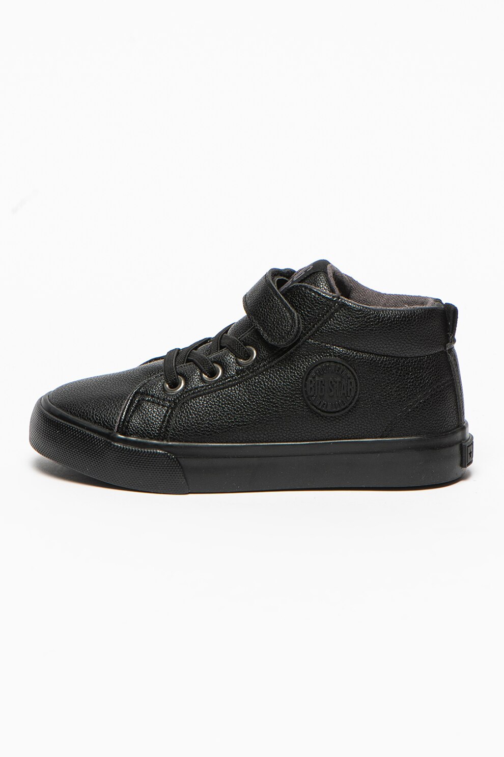 BIG STAR, Pantofi sport de piele ecologica cu logo, Negru, 35 EU